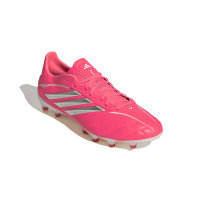 adidas Copa Pure IV Pro Gazon Naturel Chaussures de Foot (FG) Rose Vif Argenté Blanc