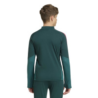 adidas Real Madrid Trainingspak 1/4-Zip 2026-2027 Kids Donkergroen Roze Wit