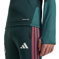 adidas Real Madrid Trainingspak 1/4-Zip 2026-2027 Kids Donkergroen Roze Wit