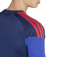 adidas Olympique Lyon Trainingsshirt 2026-2027 Donkerblauw Blauw Rood