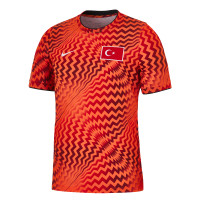 Maillot d'entraînement d'avant-match Nike Turkey 2026-2028 rouge vif rouge foncé
