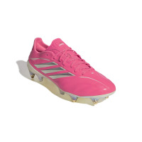 adidas Copa Pure IV Elite Crampons Vissés Chaussures de Foot (SG) Rose Vif Argenté Blanc