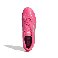adidas Copa Pure IV League Gazon Naturel Chaussures de Foot (FG) Rose Vif Argenté Blanc