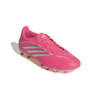 adidas Copa Pure IV League Gazon Naturel Chaussures de Foot (FG) Rose Vif Argenté Blanc