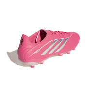 adidas Copa Pure IV League Gazon Naturel Chaussures de Foot (FG) Rose Vif Argenté Blanc