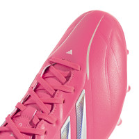 adidas Copa Pure IV League Gazon Naturel Chaussures de Foot (FG) Rose Vif Argenté Blanc