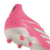 adidas Copa Pure IV League Gazon Naturel Chaussures de Foot (FG) Rose Vif Argenté Blanc