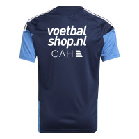 Chemise d'entraînement adidas FFK Curaçao 2026-2028 Sponsors Bleu foncé pour Enfants
