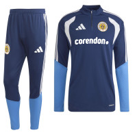 adidas FFK Curacao Trainingspak 1/4-Zip 2026-2028 Sponsors Donkerblauw