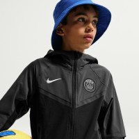 Nike Paris Saint-Germain Tech Woven Trainingsjack 2026-2027 Kids Zwart Donkergrijs Wit
