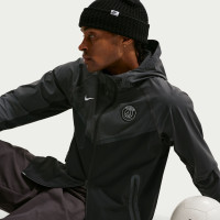 Veste Windrunner Nike Paris Saint-Germain Tech tissée noir gris foncé blanc