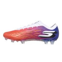 Skechers Razor 2 Elite Gazon Naturel Chaussures de Foot (FG) Blanc Rouge Vif Bleu Rose