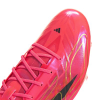 adidas F50 Hyperfast EVO Gras Voetbalschoenen (FG) Felroze Zwart Goud Wit