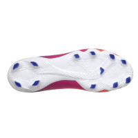 Skechers SKX_2 Academy Gazon Naturel Chaussures de Foot (FG) Blanc Rouge Vif Bleu Rose