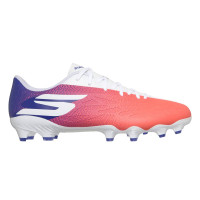 Skechers Razor 2 Academy Gazon Naturel Chaussures de Foot (FG) Blanc Rouge Vif Bleu Rose