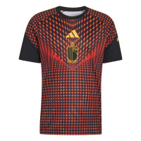 adidas Belgique Pre-Match Maillot d'Entraînement 2026-2028 Noir Rouge