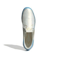 adidas F50 Messi Pro Gazon Naturel Chaussures de Foot (FG) Blanc Bleu Clair Doré