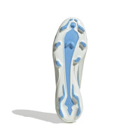 adidas F50 Messi League Gazon Naturel Chaussures de Foot (FG) Blanc Bleu Clair Doré