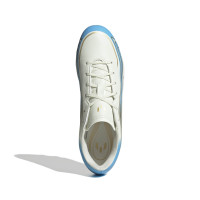 adidas F50 Messi Club Gras / Kunstgras Voetbalschoenen (MG) Wit Lichtblauw Goud