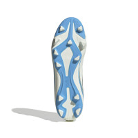 adidas F50 Messi Club Gras / Kunstgras Voetbalschoenen (MG) Wit Lichtblauw Goud