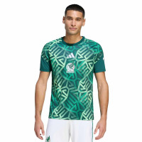 adidas Mexique Pre-Match Maillot d'Entraînement 2026-2028 Vert Foncé Vert Blanc