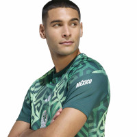adidas Mexique Pre-Match Maillot d'Entraînement 2026-2028 Vert Foncé Vert Blanc