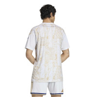 adidas Italie Pre-Match Maillot d'Entraînement 2026-2028 Blanc Doré Bleu