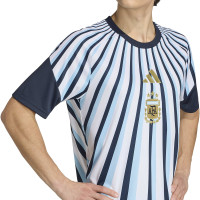 adidas Argentine Pre-Match Maillot d'Entraînement 2026-2028 Blanc Bleu Foncé Bleu Clair