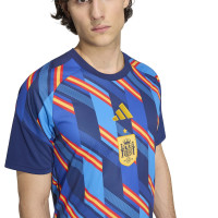 adidas Espagne Pre-Match Maillot d'Entraînement 2026-2028 Bleu Foncé Bleu