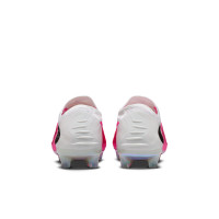 Nike Phantom 6 Low Elite Gazon Naturel Chaussures de Foot (FG) Blanc Rose Vif Noir