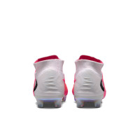 Nike Phantom 6 High Elite Gazon Naturel Chaussures de Foot (FG) Blanc Rose Vif Noir
