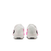 Nike Phantom 6 Low Pro Gazon Naturel Artificiel Chaussures de Foot (MG) Blanc Rose Vif Noir