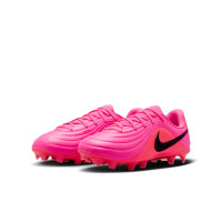Nike Tiempo Maestro Academy Gazon Naturel Artificiel Chaussures de Foot (MG) Enfants Rose Vif Noir