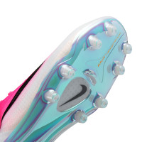 Nike Mercurial Vapor 17 Elite Gazon Artificiel Chaussures de Foot (AG) Rose Vif Blanc Noir