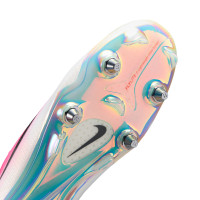 Nike Mercurial Vapor 17 Elite Crampons Vissés Chaussures de Foot (SG) Rose Vif Blanc Noir