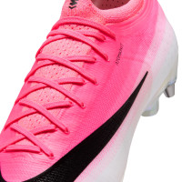 Nike Mercurial Vapor 17 Elite Crampons Vissés Chaussures de Foot (SG) Rose Vif Blanc Noir