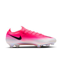 Nike Mercurial Vapor 17 Elite Gazon Naturel Chaussures de Foot (FG) Rose Vif Blanc Noir