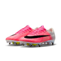 Nike Zoom Mercurial Superfly 11 Elite Crampons Vissés Chaussures de Foot (SG) Rose Vif Blanc Noir