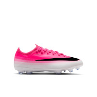 Nike Mercurial Vapor 17 Pro Gras Voetbalschoenen (FG) Kids Felroze Wit Zwart
