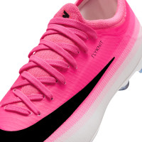 Nike Mercurial Vapor 17 Pro Gras Voetbalschoenen (FG) Kids Felroze Wit Zwart