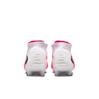 Nike Phantom 6 High Elite Gazon Artificiel Chaussures de Foot (AG) Blanc Rose Vif Noir