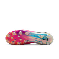 Nike Phantom 6 Low Elite Gazon Artificiel Chaussures de Foot (AG) Blanc Rose Vif Noir