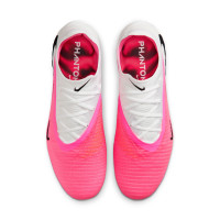 Nike Phantom 6 Low Elite Gazon Artificiel Chaussures de Foot (AG) Blanc Rose Vif Noir