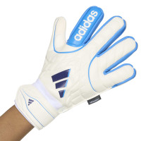 adidas Copa Match Fingersave Gants de Gardien de But Enfants Blanc Bleu Bleu Foncé