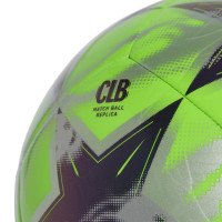 adidas UEFA Champions League Club Ballon de Foot Taille 5 2026-2027 Gris Argenté Noir Vert Vif