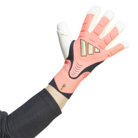adidas Predator Pro Hybrid Gants de Gardien de But Rose Vif Gris Argenté Noir Doré