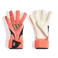 adidas Predator Pro Strap Gants de Gardien de But Rose Vif Gris Argenté Noir Doré