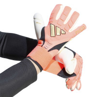 adidas Predator Pro Strap Gants de Gardien de But Rose Vif Gris Argenté Noir Doré