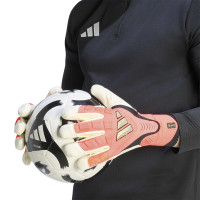 adidas Predator Pro Hyp Gants de Gardien de But Rose Vif Gris Argenté Noir Doré
