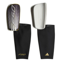 adidas F50 Competition Protège-Tibias Gris Argenté Blanc Doré Noir
